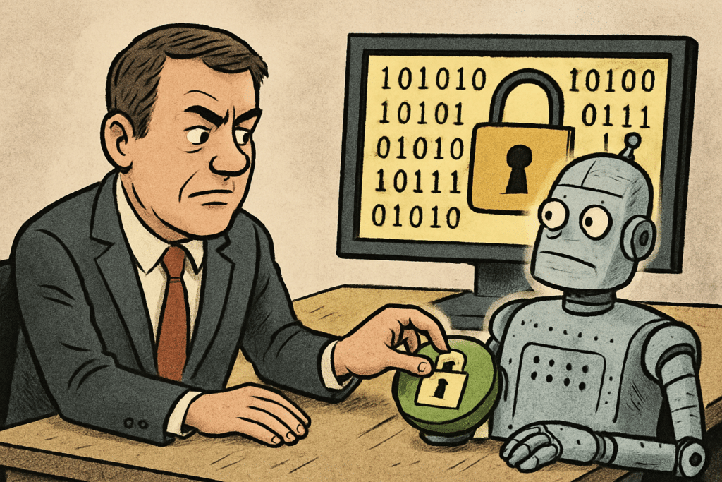 Imagen editorial factual sobre Hitachi se une al programa de ciberseguridad de Anthropic; ilustración sin recomendación de inversión.