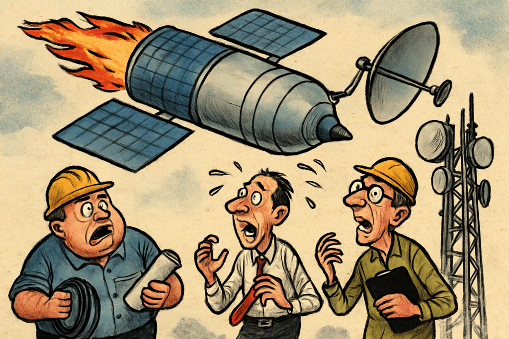 Imagen editorial factual sobre Impacto de la Autorización de Starlink en el Sector de Telecomunicaciones; ilustración sin recomendación de inversión.