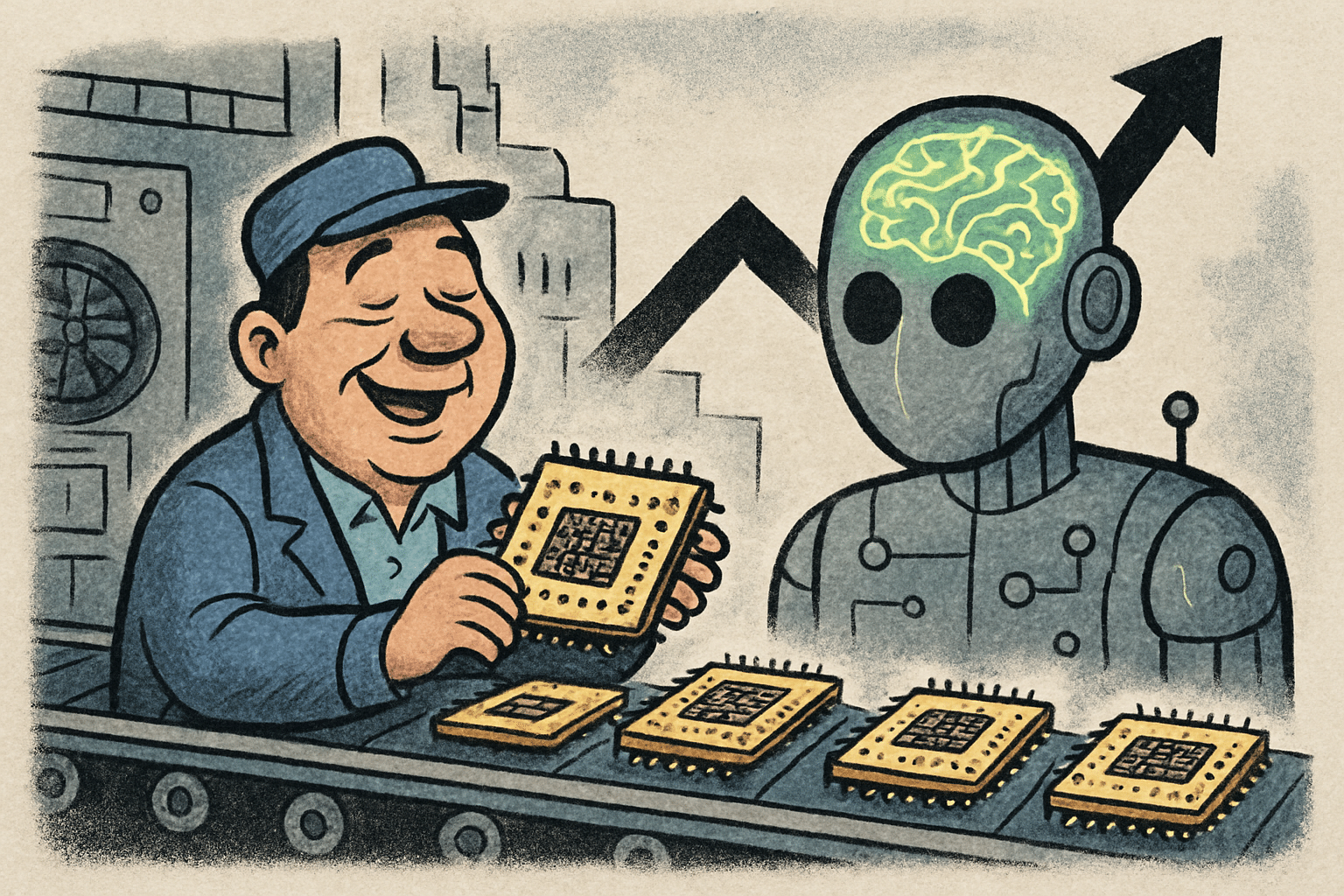 Imagen editorial factual sobre Samsung Reporta Ganancias Históricas Impulsadas por el Auge de la IA; ilustración sin recomendación de inversión.
