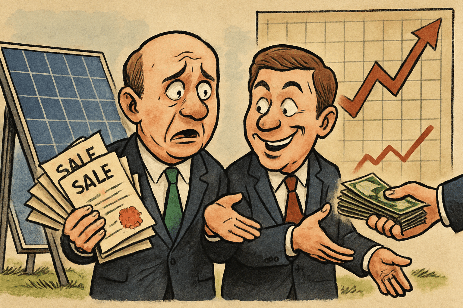 Imagen editorial factual sobre Ventas de acciones por ejecutivos de Sunrun y Workday generan interés en el mercado; ilustración sin recomendación de inversión.